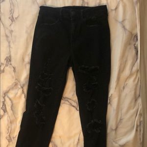 Black ripped jeans